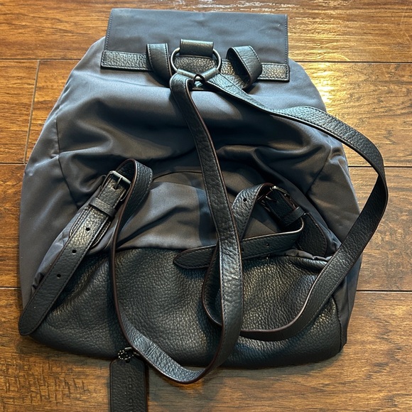 COACH Backpack, Nylon, Gray, Solid Color, F58814 - Picture 8 of 8